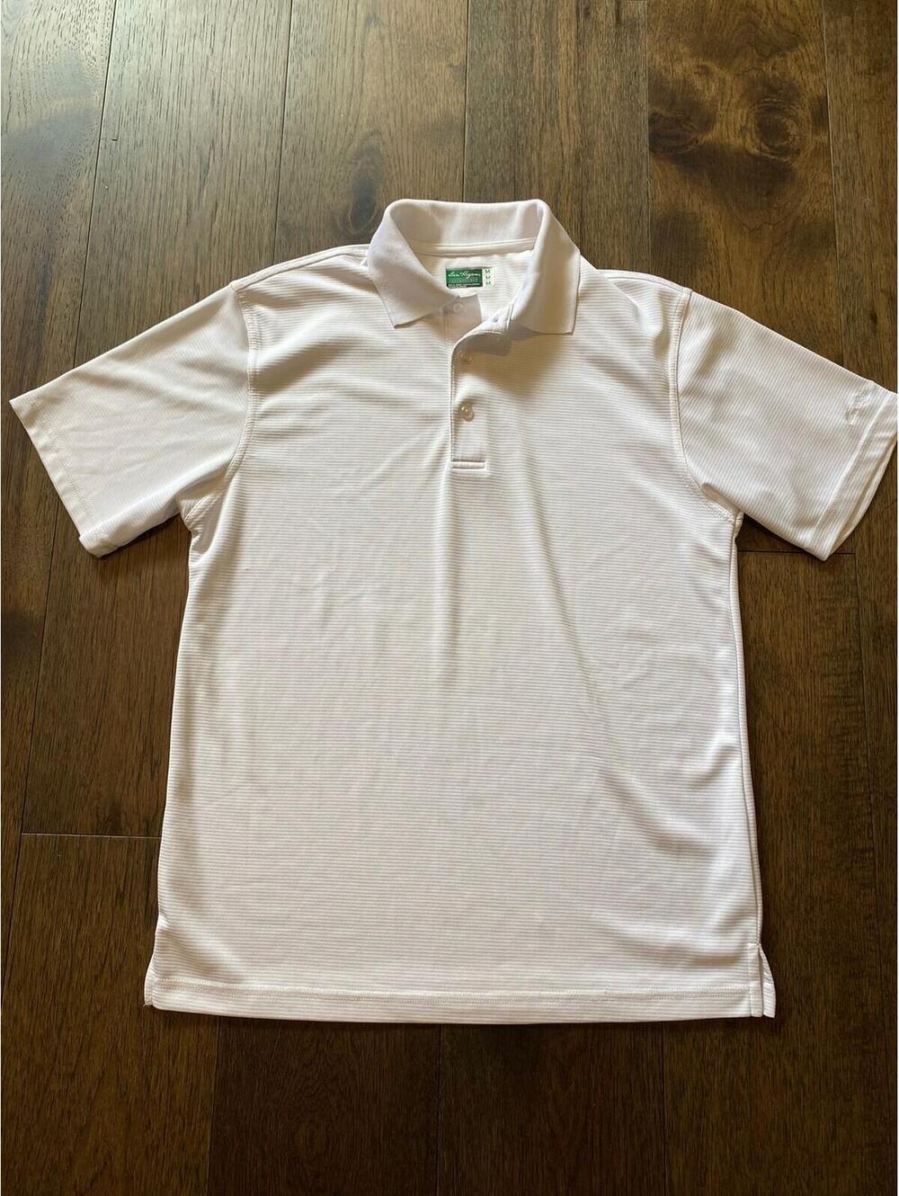 Men’s Ben Hogan performance collared short sleeve white polo top size M